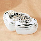 Silver Plated Double Heart Ring Box