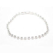 Austrian crystal single row with delicate spacing of each stone with clasp