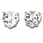 Heart 13.92ctw post earrings in Sterling silver