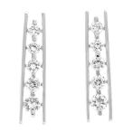 Simple yet so elegant solid Sterling Silver with 5.20ct clear cz's earrings