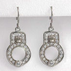 Sterling silver cz earrings