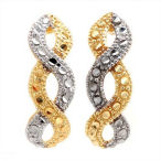 10k Two tone solid gold, these petite earrings do not need to be big to make the statement they make