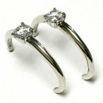 Big and beautiful Describes these rhodium with clear cz's earrings