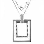 Cute Square sterling silver 6.6gr 18 inch necklace