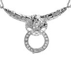 Beautiful Solid Sterling Silver necklace 16inch with 12grams silver and .80ct cz. very nice