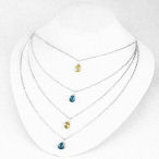 Sterling silver 6.60ct 16inch drop necklace