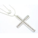 16in Cross with Austrian crystals just over 2 inch long cross