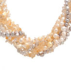 In Style with this breathtaking Citrine and freshwater pearl 110gr 19 inch necklace