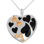 What a necklace this 22.78ctw of genuine onyx in sterling silver with 14K gold overlay 18 inch