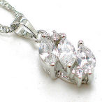 Elegant 16 iinch chain with 1 inch drop of impressive sparkle ON SALE
