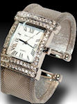 Susan Lucci Grey mesh wide band rhinestone surrounding face  Pink and Black also