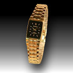 Armitron ladies beautiful watch, gold tone band with black face sophicated look for only $45