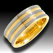 18K Ti gold Titanium stunning ring . This ring is a winner