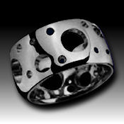 Very nice womens or mens design Titanium ring $225
