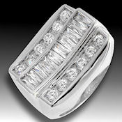 Sterling silver 925 Rhodium Plated with masterful design of diamoniques set deep