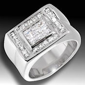 WOW 925 Sterling Silver rd.pl. with 6.50 ct of exquisitely cut diamoniques