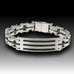 316 Stainless Steel with Black Cable wire  8.5inL 13mm w/ Double clasp