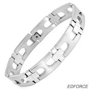 8244 $ 30 Ed force stainless steel 8.75 in long, fold over clasp