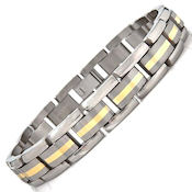8256 $100 titanium with a gold plated band down the center, 36.5g 12mm wide, 9in long
