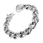 8270 $70 316L Stainless steel link style bracelet, 13.15mm face 4.44 thick 8.5 long